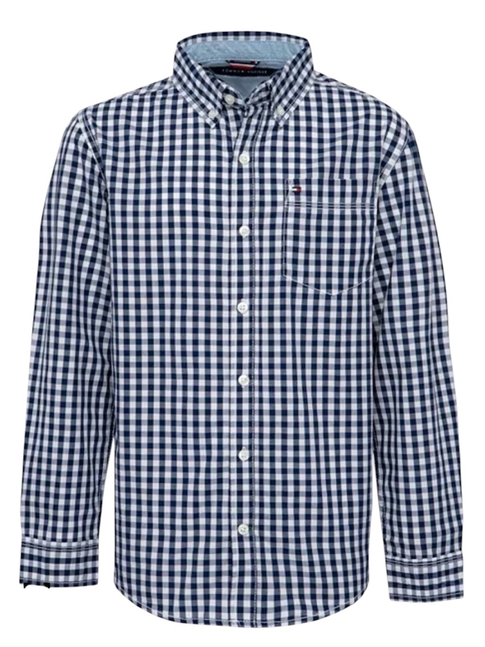 Tommy Hilfiger Boy’s Navy & White Gingham Button-Down Shirt
